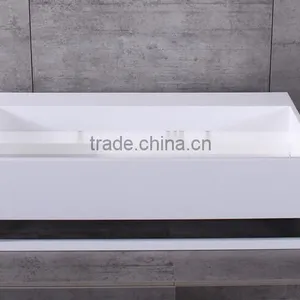 New Hot Artificial Stone Resin Basin for Bathroom ,Wall Mounted Acrylic Solid Surface Wash Basin thumbnail-4