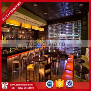Hot Selling Wooden Bar Counter Design Decoration for Wine Bar Shop thumbnail-1