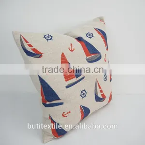 Custom Seat Cushions Cover Nautical Sailing Design Print Square Cushion Cover thumbnail-3