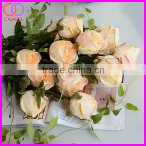 Cheap Silk Peach Rose Artificial Flower Manufacturer thumbnail-1