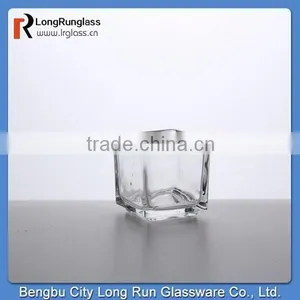 LongRun Square Crystal Glass Candle Holder With High Quanlity thumbnail-3