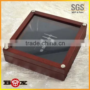High Quality Transparent Funky Window Mdf Wooden Watch Box thumbnail-3
