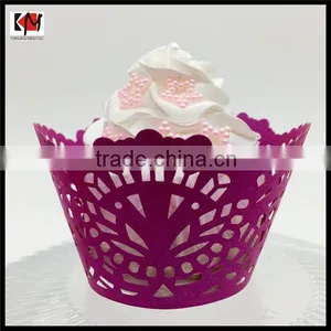 Laser Cut Paper Cupcake Wrappers for Cake Decorative thumbnail-2