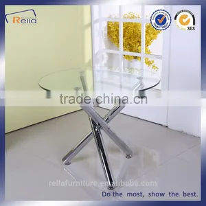 Wholesale Glass Top With Chromed Legs Dining Room Table Furniture thumbnail-4