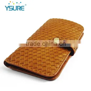 Weave Pattern PU Leather Universal Wallet Phone Case For IPhone 7 thumbnail-1