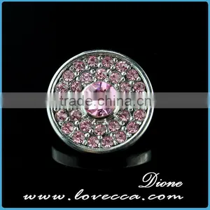 Charms Fashion Crystal Rose Flower s Napbutton Charms Fit Bracelet thumbnail-5