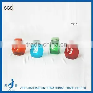 Colored Clip Top Glass Jar With Airtight Lid thumbnail-1