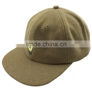 Khaki Color Unisex 6 Panel Fashion Custom Corduroy Cap Snapback With Leather Strap Metal Buckle Closure thumbnail-4