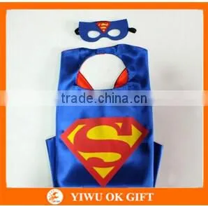 Hot Sale Halloween Kids Super Hero Capes Blue Color Superhero Cap With Masks thumbnail-2