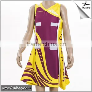 New Design Custom Make Netball Top Singlet Trainning Style for Women Girl thumbnail-1