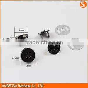 Golden 0.7inch 18mm Round Magnet Button Closure for Bags From Guangdong China thumbnail-5