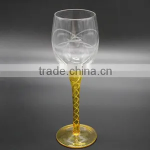 Wholesale Clear Goblet With Colored Stem thumbnail-1