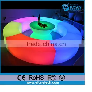 Modern Led Rgb Color Bar Counter,plastic Portable Led Pub Bar Round Counter Table thumbnail-1