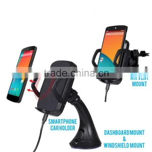 Qi Wireless Car Charger With Adjustable Air Vent Mount For Mobile Phones thumbnail-2