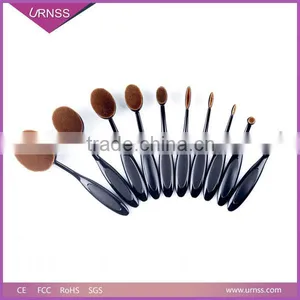 2016 Professional 10pcs Oval Toothbrush Makeup Brushes Set With Package thumbnail-4
