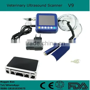 Handheld Veterinary Vet Ultrasound Scanner With Waterproof Probe for Small and Large Animal Pregnancy Test V9 thumbnail-1