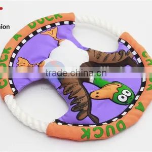 No.1 Yiwu Exporting Commission Agent Wanted Cartoon Flying Disc Shaped Canvas Pet Toy For Cat thumbnail-2