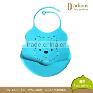 BPA Free Silicone Baby Bib Soft Infant Feeding Baby Kids Bibs thumbnail-3
