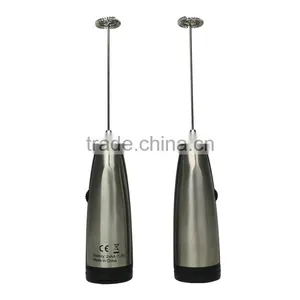2016 Hot Promotional Stepless Speed Handheld Stainless Steel Electric Milk Frother thumbnail-4