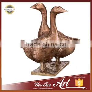 Life Size Animal Bronze Duck Statue thumbnail-1