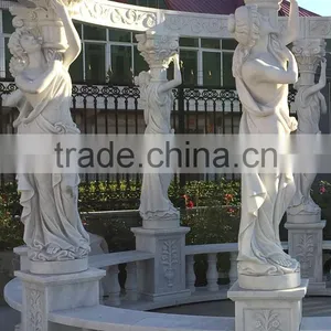 Large Outdoor White Marble Stone Statues Design Gazebo thumbnail-2