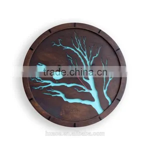 Modern Wall Clock Bird, Wall Clock Large, Wooden Clock, Wood Decor, Handmade Wall Clock, Animal Clock, Plywood Wall Clock, Uniqu thumbnail-1