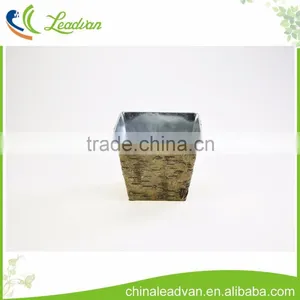 China Promotional Home Garden Deco Fob Guangzhou Natural Small Wooden Flowerpot thumbnail-6