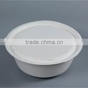 950ml-32oz Disposable Bagasse Bowls With Lid Bowls 58x38x40ml WD05 thumbnail-2