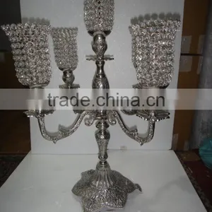 Hot Sale! 5 Heads Crystal Votive Candle Holder & New Designs Candelabra thumbnail-4