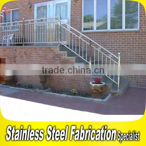304 Stainless Steel Stair Railing Prefab Outdoor Metal Railing thumbnail-3