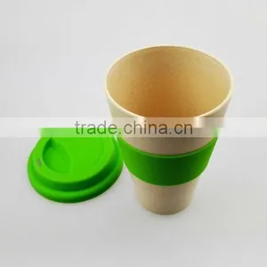 Bamboo Fiber Coffe Cup Plate Fiber Mug With Green Material thumbnail-3