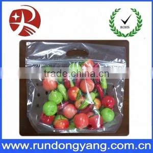 Transparent Plastic CPP Stand up Pouch Bag / Slider Zip Lock Fruit Bag for Grape thumbnail-1