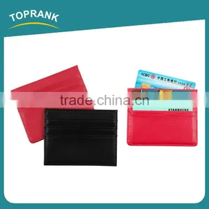 Toprank Factory Direct Sales Pocket Wallet Credit Sim Card Holder Pu Double Sided Slim Card Holder Wallet thumbnail-1