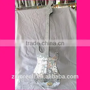 China Silver Guitar Mirrored Glass Mosaic Art Mosaic thumbnail-1