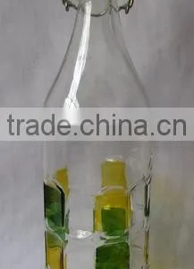 Factory Supplier Custom Shape Drink Water Fruit Juice Food Hand Painted Deco Home Glass Bottle thumbnail-4