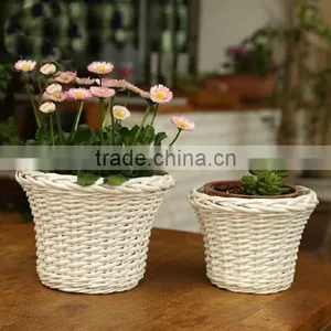 Moden Indoor Desk Luxury Wicker Plant Pots thumbnail-2