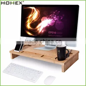 Computer Monitor Bamboo Stand/Storage Monitor Riser/Homex_FSC/BSCI Factory thumbnail-1
