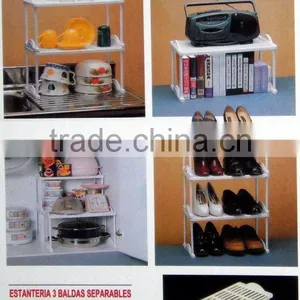 3 TIERS MULTI PLASTIC STORAGE RACK AND HOLDERS FOR KITCHEN USES thumbnail-1