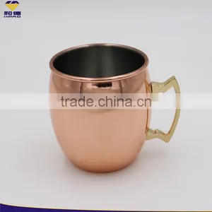 OEM And ODM 350 ml SS Moscow Mule Copper Mug With 1 Color Logo thumbnail-1