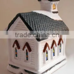 Ceramic Christmas Village, Lighted Church thumbnail-4