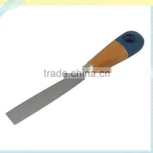 20mm Blue Head Wooden Handle Carbon Steel Blade Putty Knife Scraper thumbnail-1