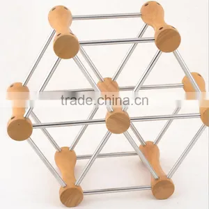 High Quality Luxury Wine Bottle Holder Bamboo Wine Rack for Sale thumbnail-2