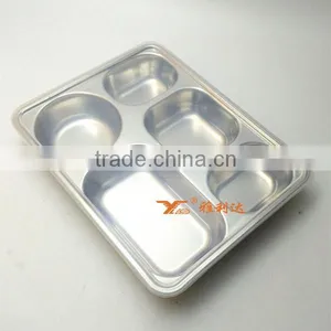 304 Custom Stainless Steel Bento Lunch Box 5 Compartment Take-out Food Container for Picnic thumbnail-2
