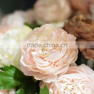 Cheap Single Stem Cloth Silk Ranunculus Flowers Low Moq Wholesale Hotel Decoration thumbnail-3