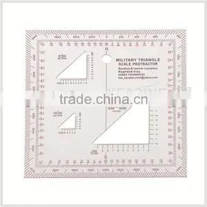 Kearing Durable Plastic Square Military Scale Protractor 1: 25000 & 1: 50000 # KMP-4 thumbnail-2