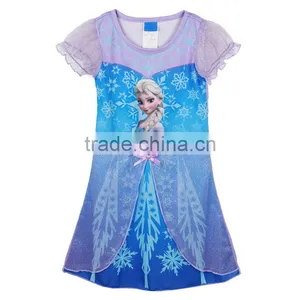 2014 New Fashion Girls Kids Baby Tutu Dress One Piece Tops Short Sleeve Skirts 1-9Y SV005259# thumbnail-2