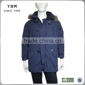 2014 2015 New Design Mens Long Coat Winter Parka Coats thumbnail-1