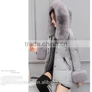 Womens Down Jackets 2016 Duck Down Jacket Women Warm Down Parka Big Real Fur Collar Feather Jacket Female Winter Down Coat thumbnail-1