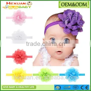 Handmade Crochet Baby Headband Flower Hairband for Girls thumbnail-1