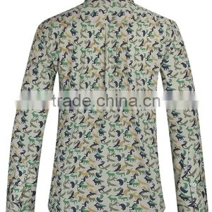 2017 Latest Camouflage Men's Long Sleeve Button-down Collar Slim Fit Shirt thumbnail-4